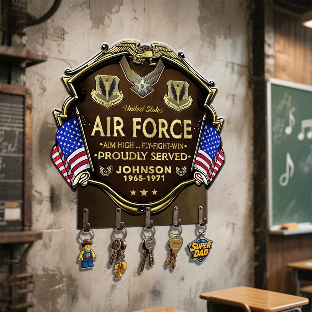 Air Force Command, No One Gets Left Behind - Metal Key Holder 14x14 Inch - Image 3