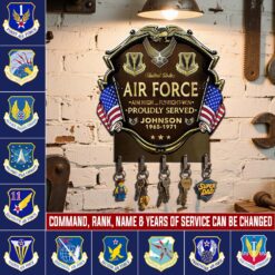 Air Force Command, No One Gets Left Behind - Metal Key Holder 14x14 Inch