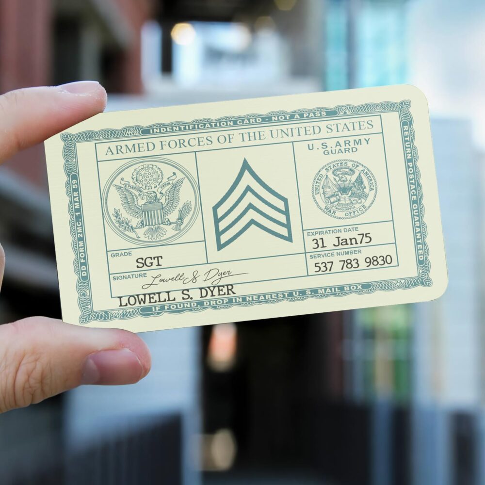 Army National Guard, W 4 Army Chief Warrant Officer 4 - Printed Metal Card - Image 2