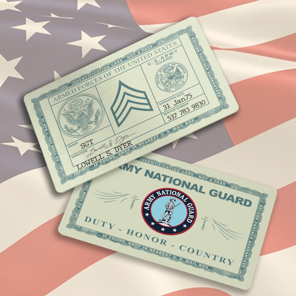 Army National Guard, W 4 Army Chief Warrant Officer 4 - Printed Metal Card - Image 3