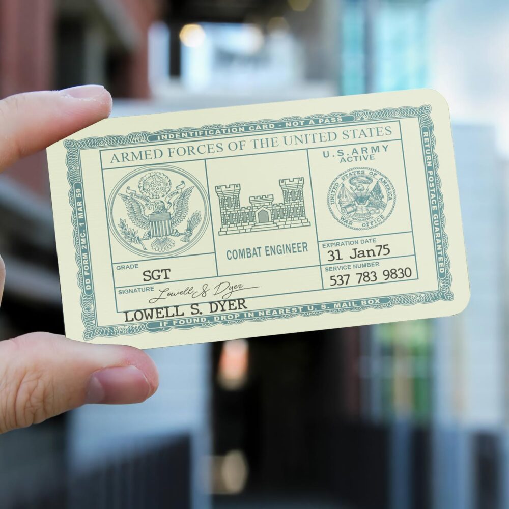 Army Branch, Freedom Over Fear - Printed Metal Card - Image 2