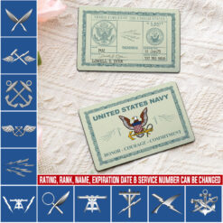 Navy Rating, Freedom Over Fear - Printed Metal Card