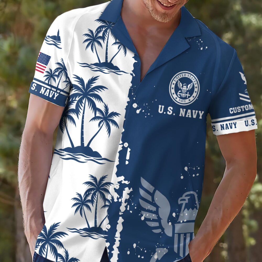 US Navy, E 8 Gold - Hawaii Shirt - Image 2