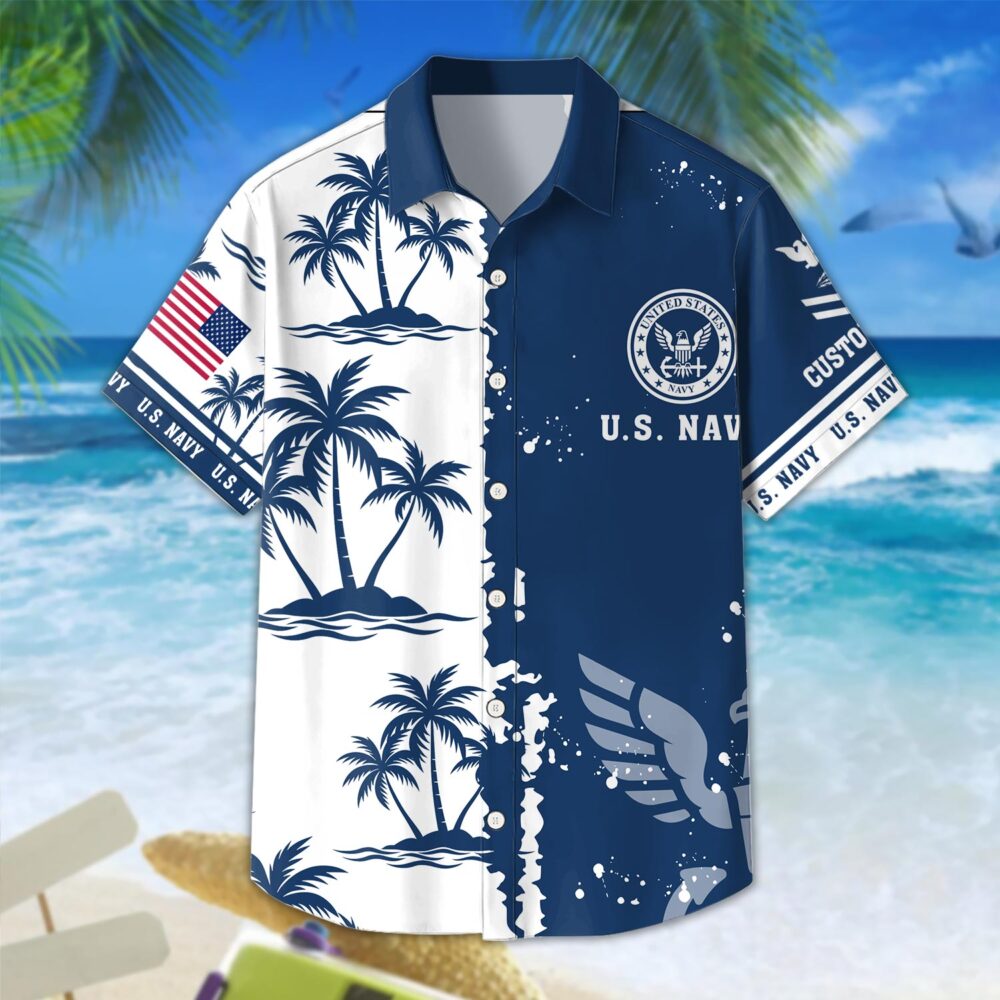 US Navy, E 8 Gold - Hawaii Shirt - Image 3
