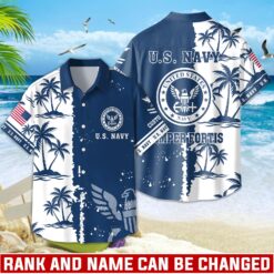 US Navy, E 8 Gold - Hawaii Shirt