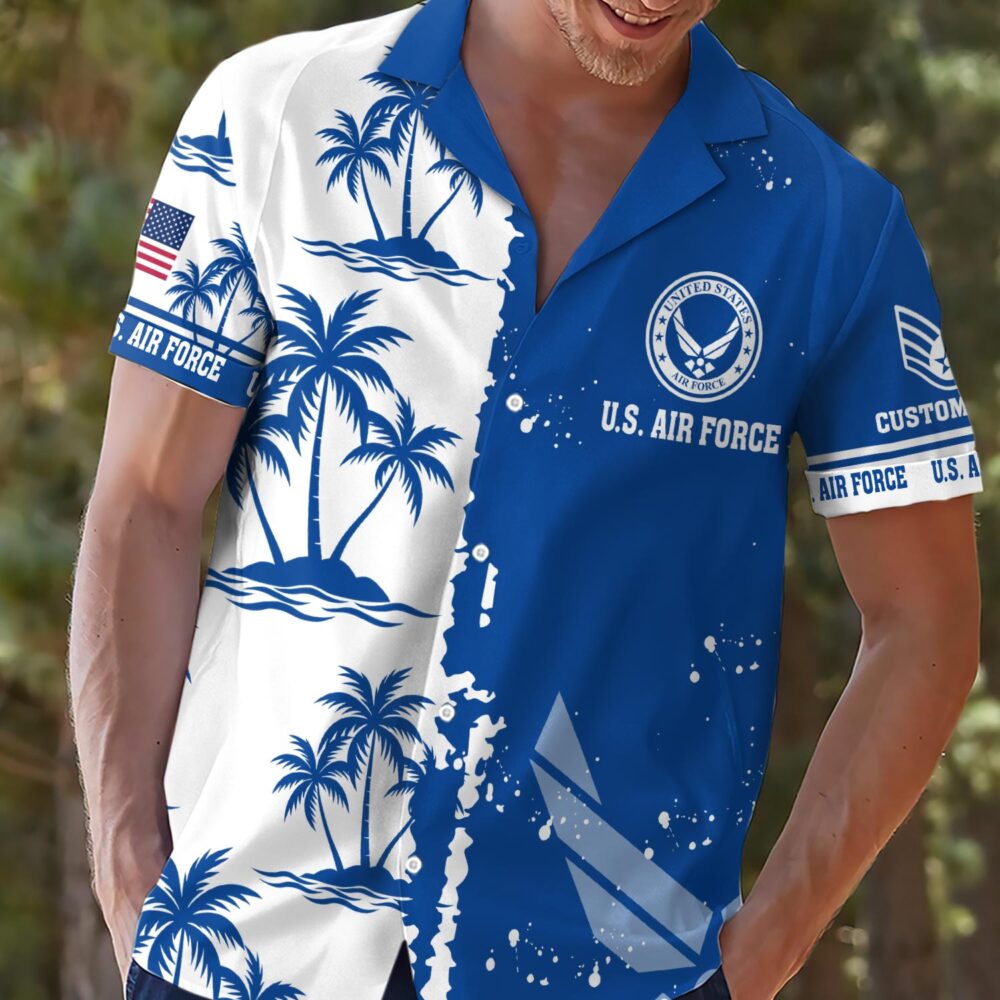 US Air Force , American By Birth, Veteran By Choice - Hawaii Shirt - Image 2