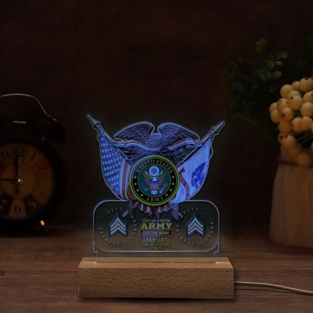 US Army, W 4 Army Chief Warrant Officer 4 - Personalized Led Lamp - Image 6