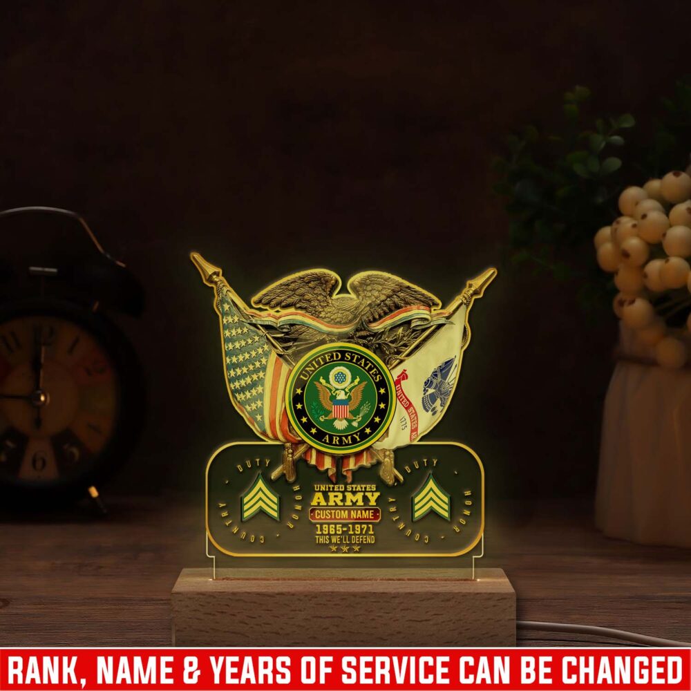 US Army, W 4 Army Chief Warrant Officer 4 - Personalized Led Lamp