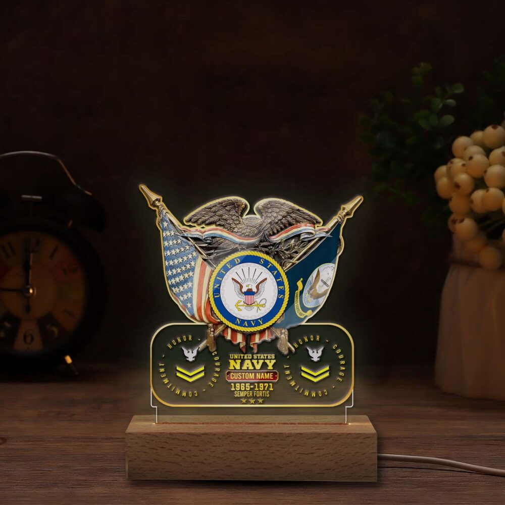 US Navy, Once A Sailor, Always A Sailor - Personalized Led Lamp - Image 4