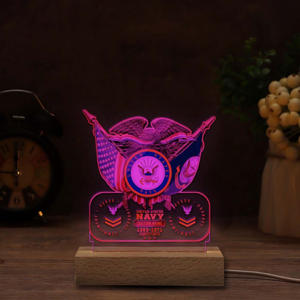 US Navy, Once A Sailor, Always A Sailor - Personalized Led Lamp - Image 5