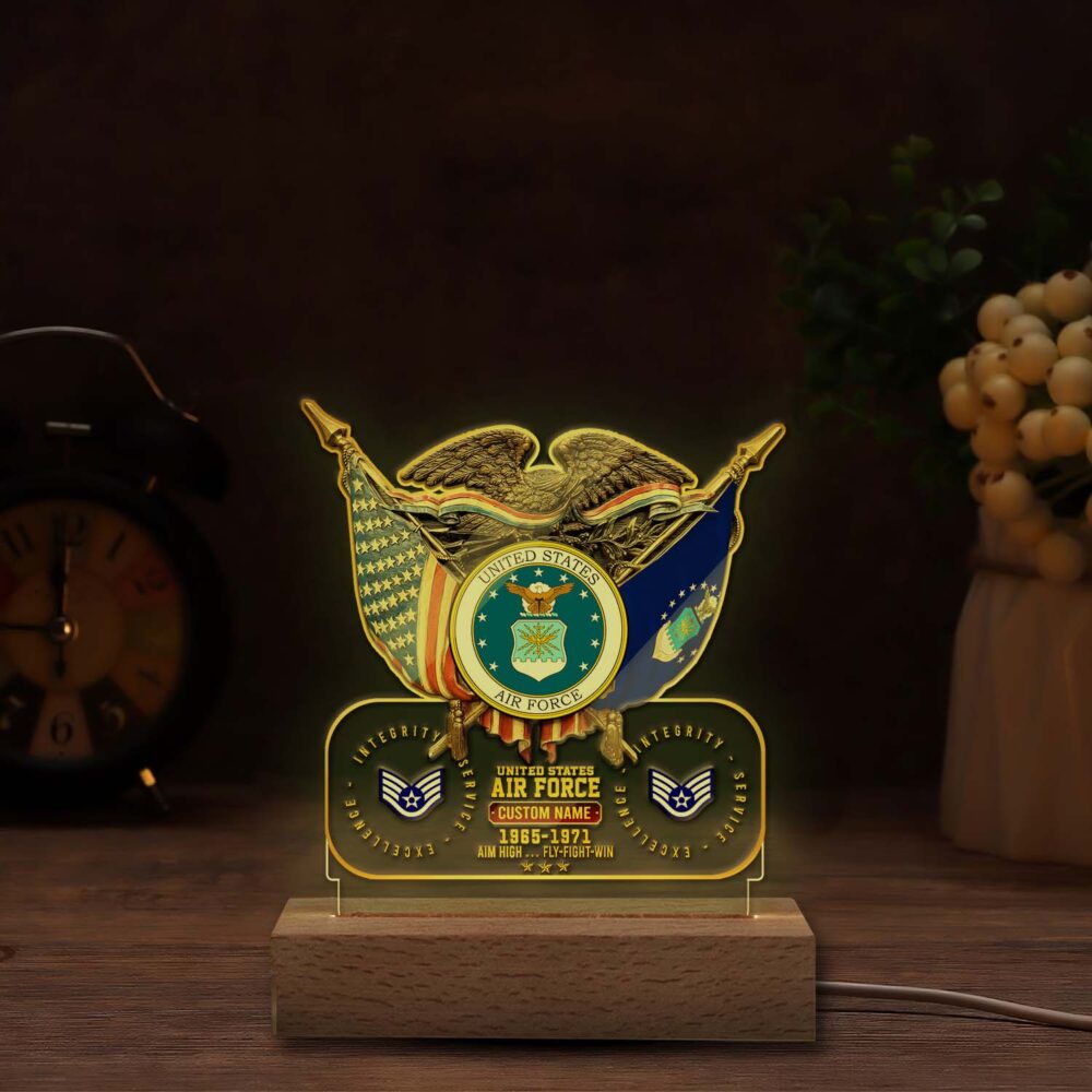 US Air Force , Lest We Forget - Personalized Led Lamp - Image 6