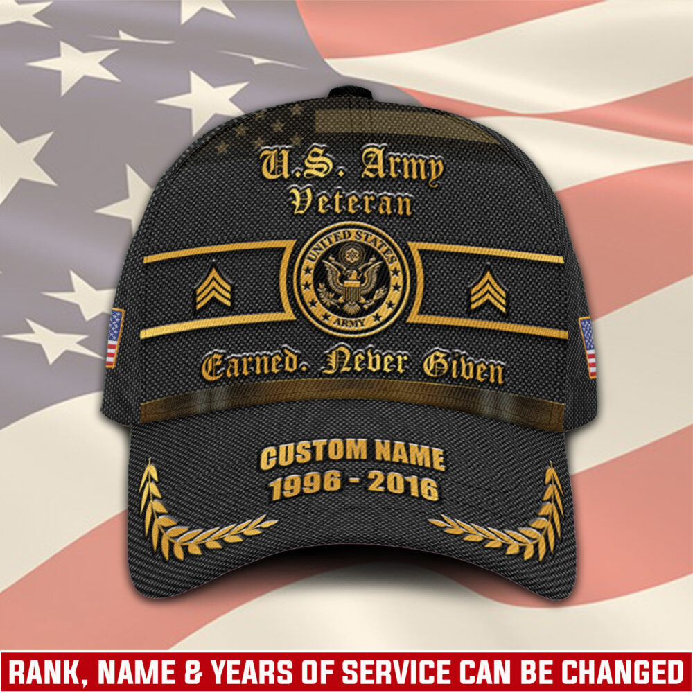 US Army, American By Birth, Veteran By Choice - Classic Cap