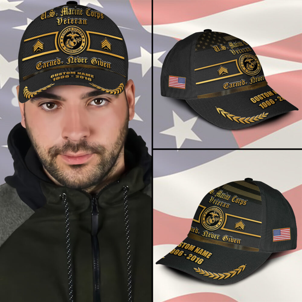 US Marine Corps, E 8 Marines Master Sergeant - Classic Cap - Image 3