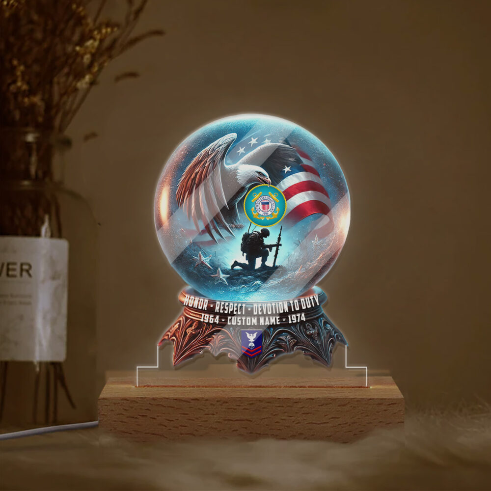 US Coast Guard, Second To None - Personalized Led Lamp - Image 2