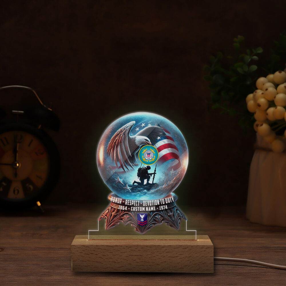 US Coast Guard, Second To None - Personalized Led Lamp - Image 4