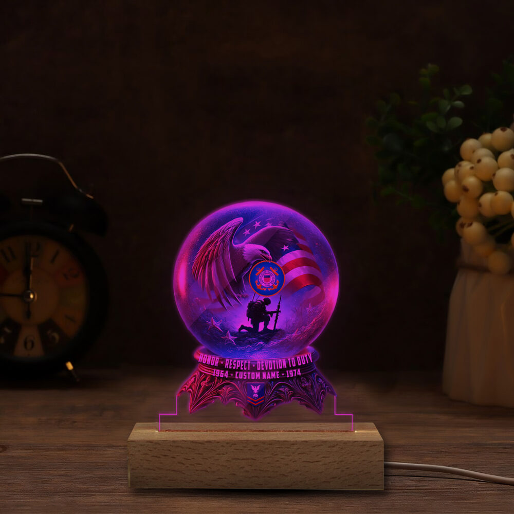 US Coast Guard, Second To None - Personalized Led Lamp - Image 5