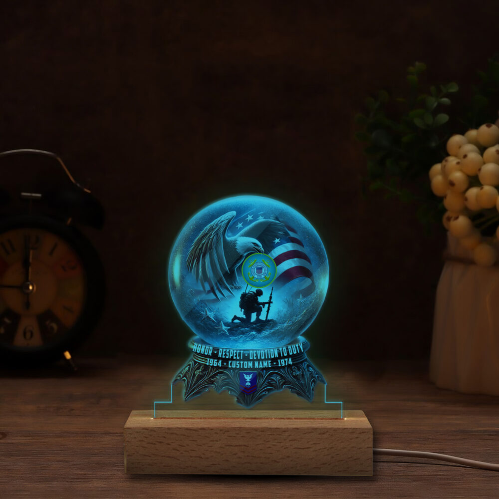 US Coast Guard, Second To None - Personalized Led Lamp - Image 6