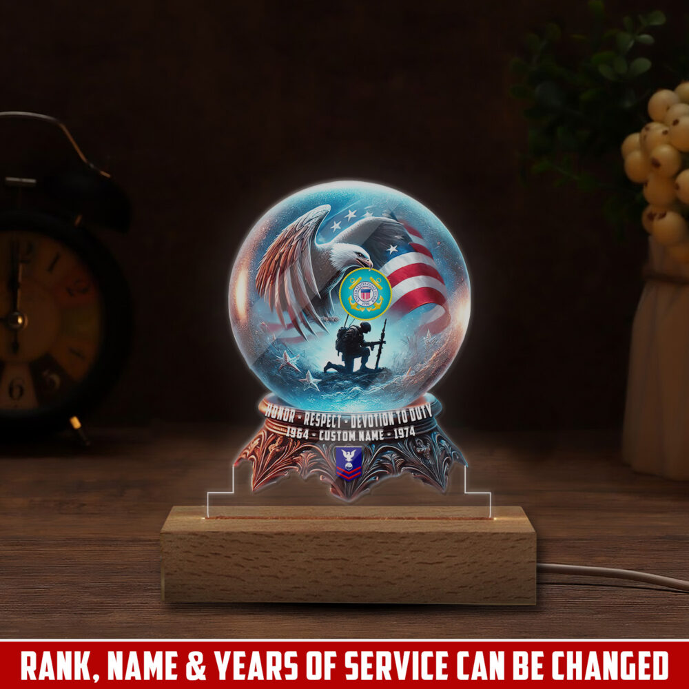 US Coast Guard, Second To None - Personalized Led Lamp