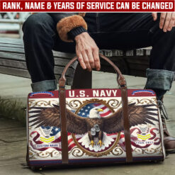US Navy, Proud To Have Served - Travel Bag - Size L: 20.4 x 9.4 x 10.2 inches