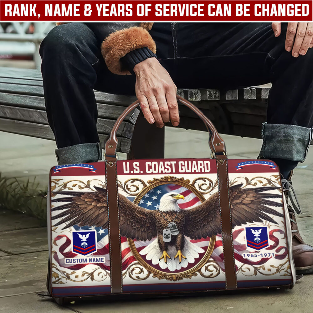 US Coast Guard, Proud To Have Served - Travel Bag - Size L: 20.4 x 9.4 x 10.2 inches