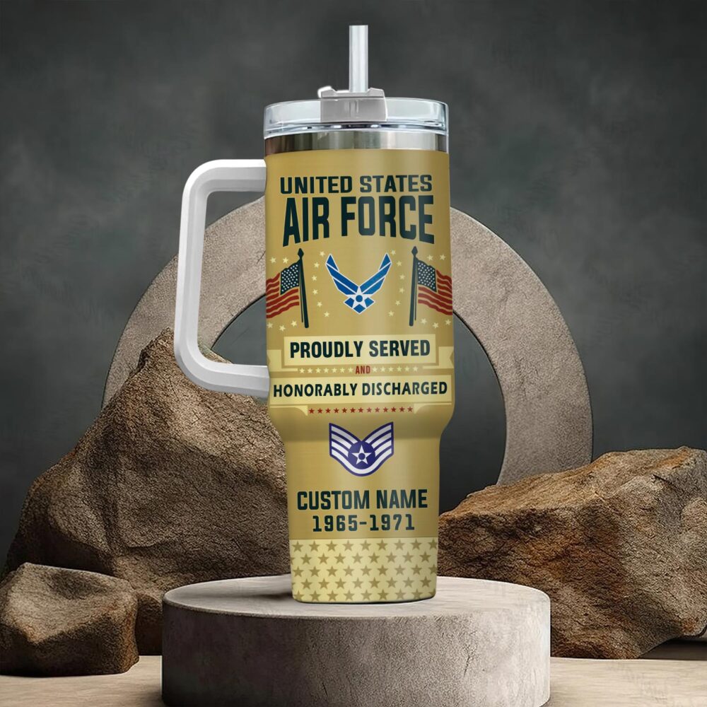 US Air Force , E 9 Air Force Command Chief Master Sergeant - Stainless Steel Tumbler 40oz - Image 3