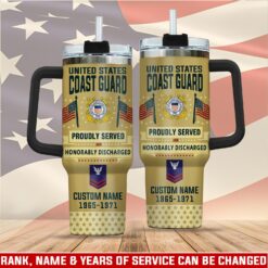 US Coast Guard, No One Fights Alone - Stainless Steel Tumbler 40oz