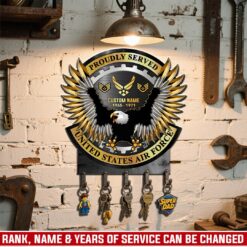 US Air Force - Metal Key Holder 14x14 Inch