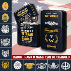 Navy Badge, Honor - Courage - Commitment - Lighter