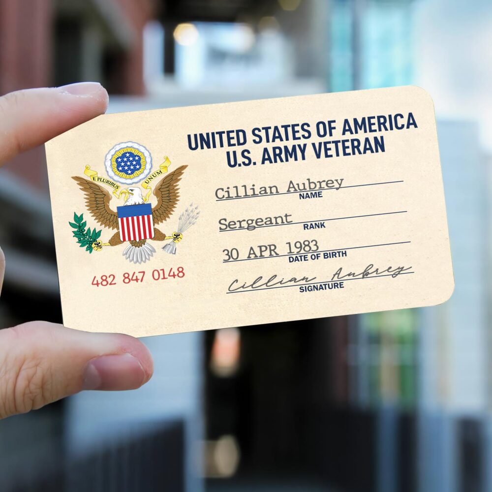 US Army, Thank a Veteran - Printed Metal Card - Image 2