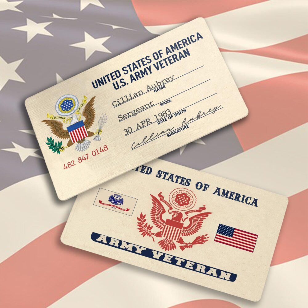 US Army, Thank a Veteran - Printed Metal Card - Image 3
