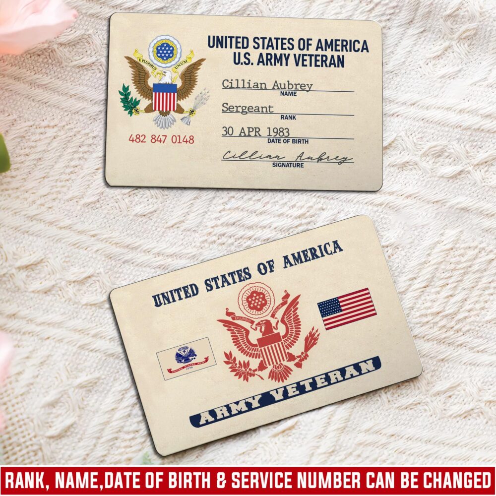 US Army, Thank a Veteran - Printed Metal Card