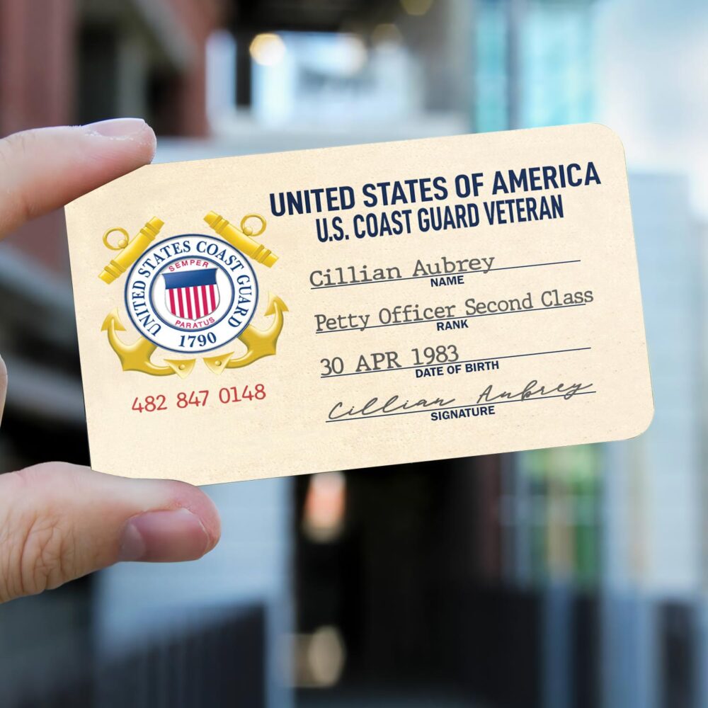 US Coast Guard, Second To None - Printed Metal Card - Image 2