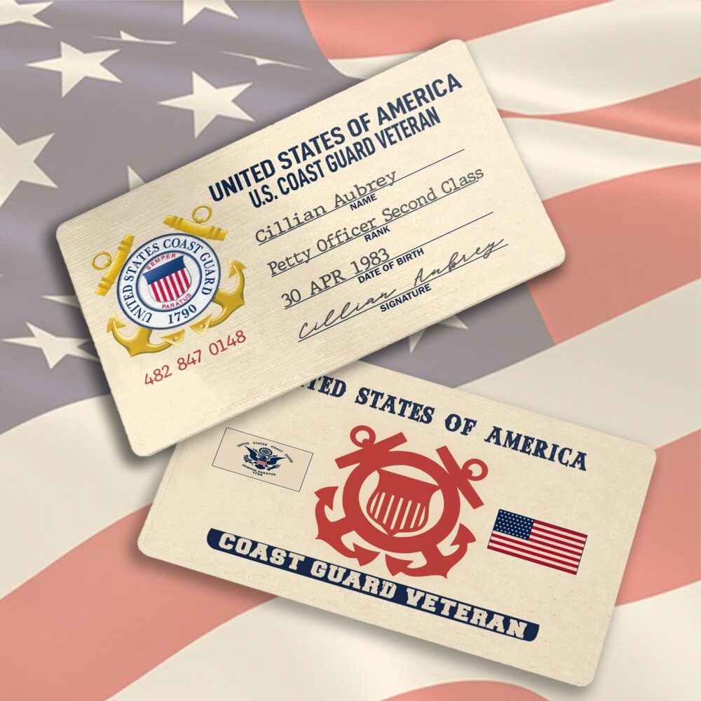 US Coast Guard, Second To None - Printed Metal Card - Image 3