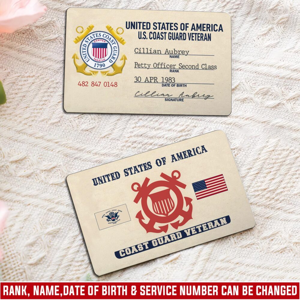 US Coast Guard, Second To None - Printed Metal Card