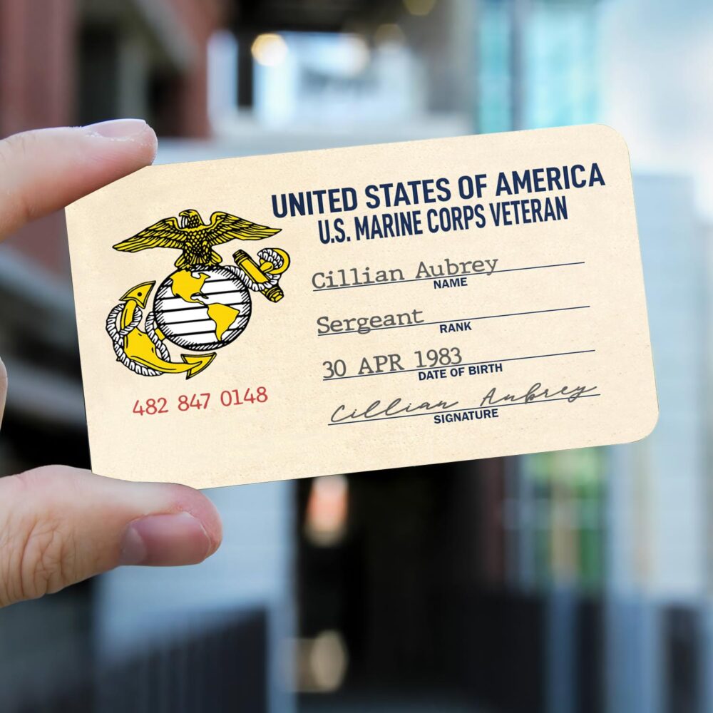 US Marine Corps, W 3 Marines Chief Warrant Officer 3 - Printed Metal Card - Image 2
