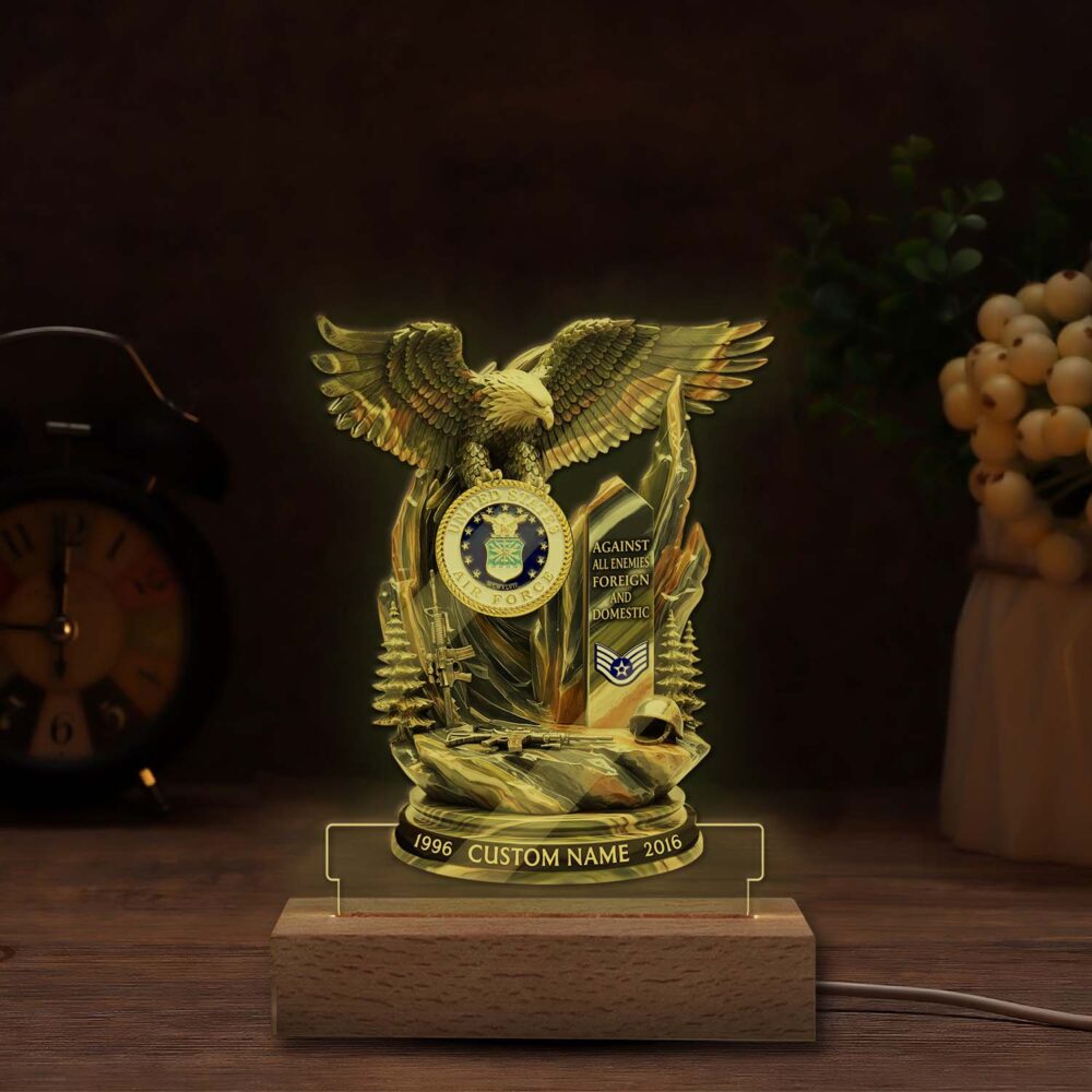 US Air Force , E 9 Air Force Chief Master Sergeant - Personalized Led Lamp - Image 5