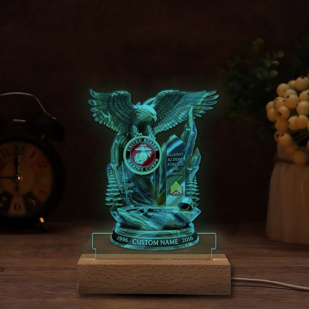US Marine Corps, Served With Pride - Personalized Led Lamp - Image 5