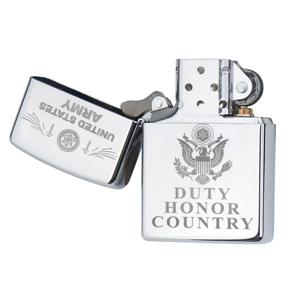 US Army, Land Of The Free, Because Of The Brave - Engraved Lighter - Image 4