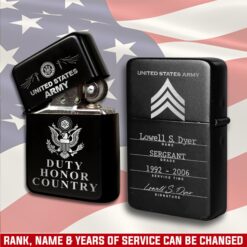 US Army - Engraved Lighter - Free Shipping