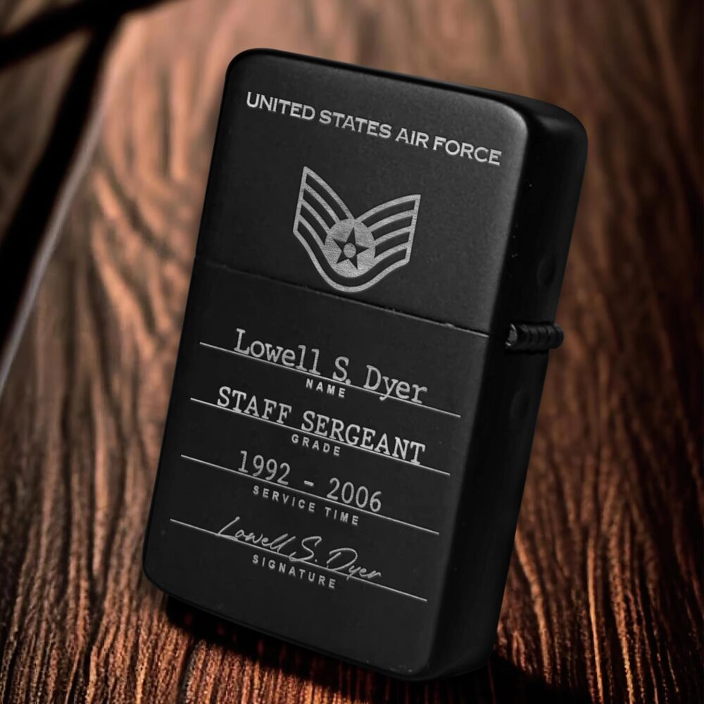 US Air Force , Duty, Honor, Country - Engraved Lighter - Image 6