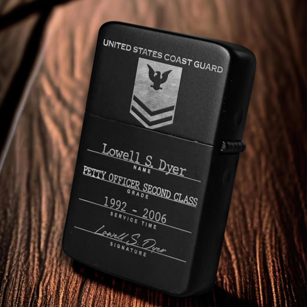US Coast Guard, Freedom Isn't Free - Engraved Lighter - Image 6