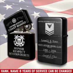 US Coast Guard, Freedom Isn't Free - Engraved Lighter