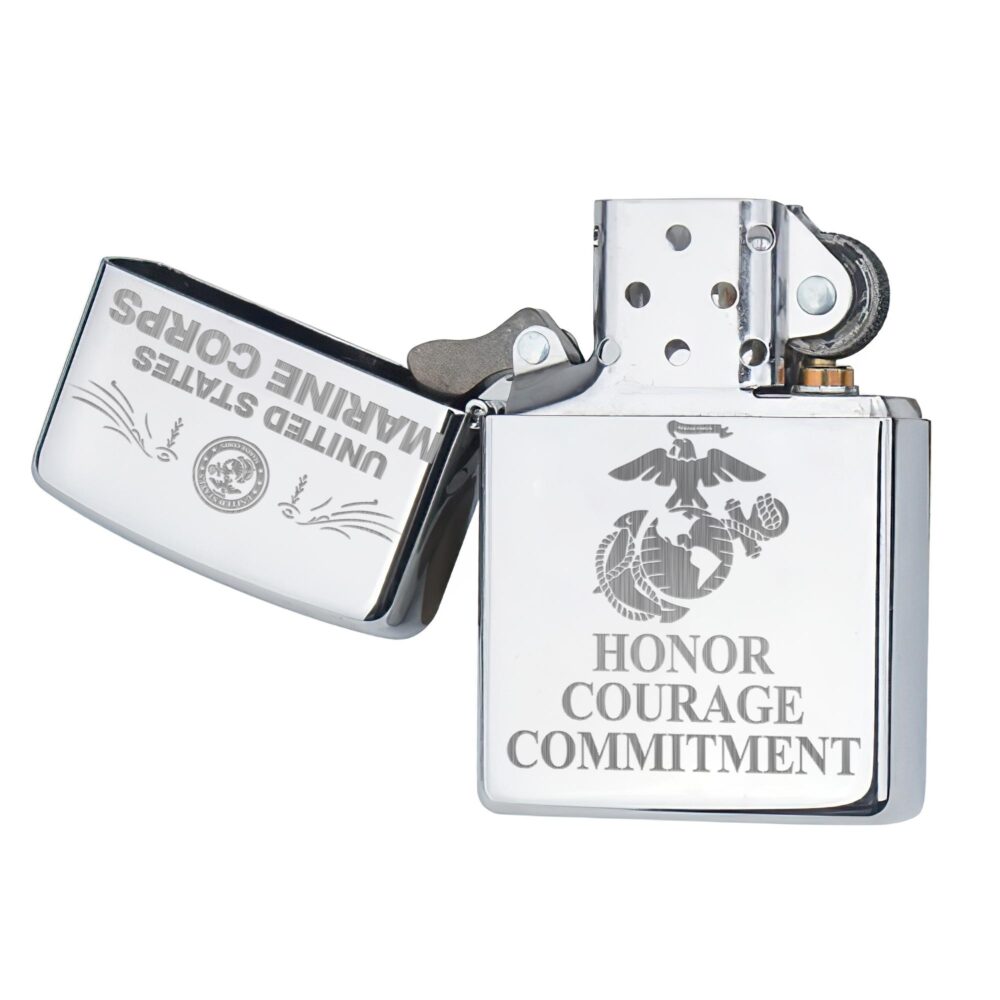 US Marine Corps, Honoring All Who Served - Engraved Lighter - Image 4