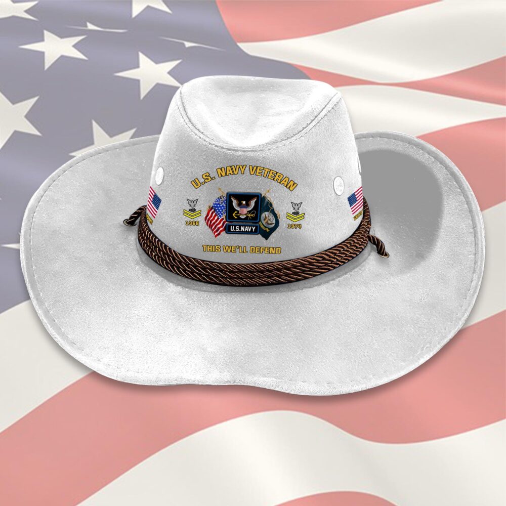 US Navy, E 2 White - Cowboy Hat - Image 6