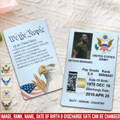 Military Personalized Printed Metal Card