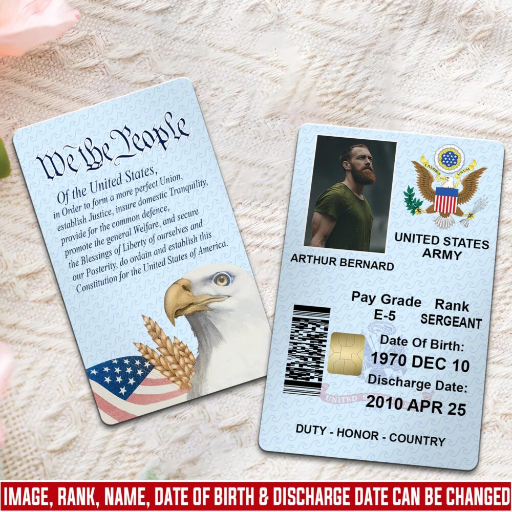Military Personalized Printed Metal Card - Image 6