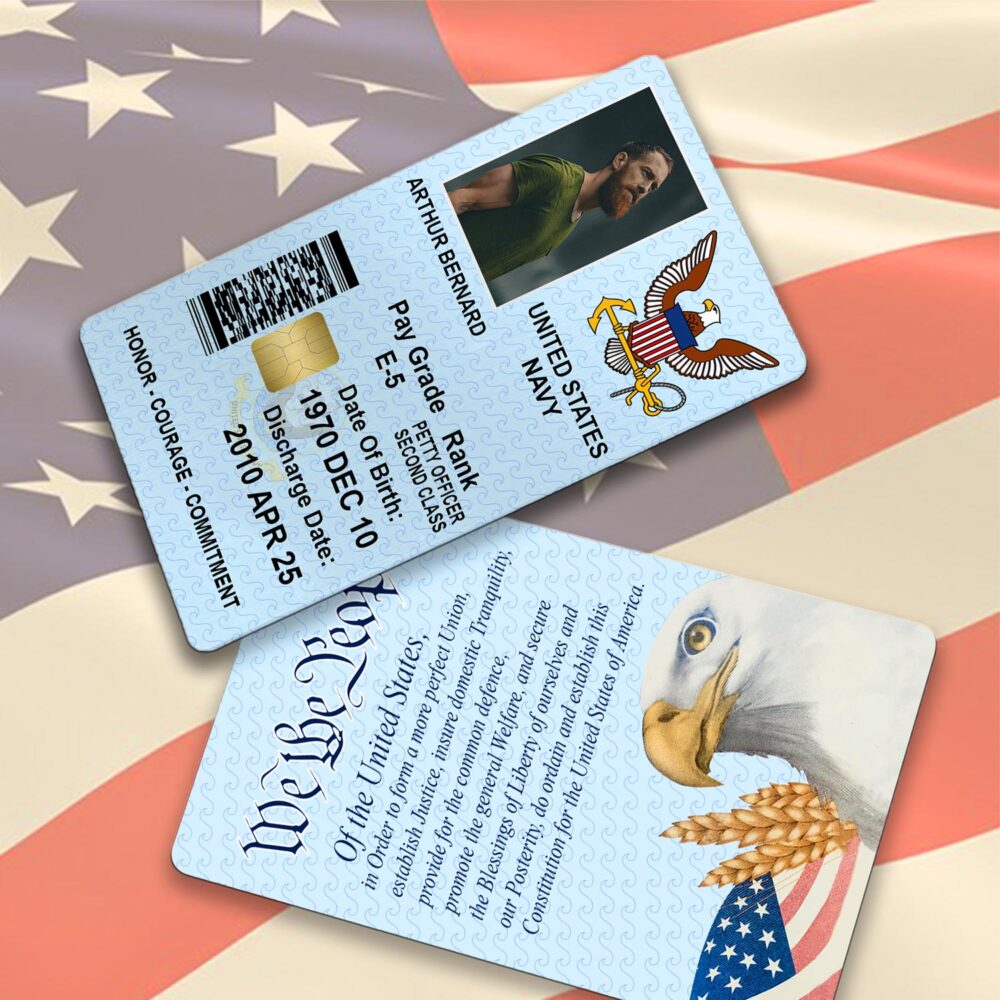 Military Personalized Printed Metal Card - Image 5