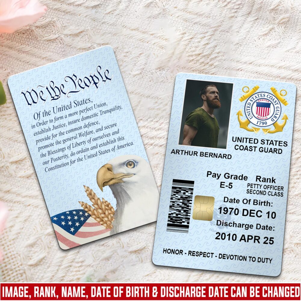 Military Personalized Printed Metal Card - Image 3