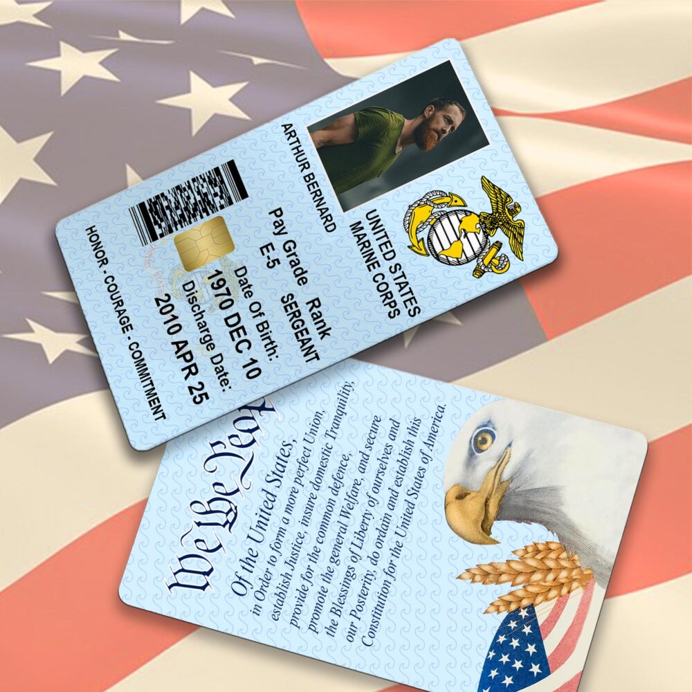 Military Personalized Printed Metal Card - Image 2