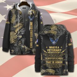 US Air Force , Honor, Duty, Service - Zip Hoodie